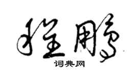 曾庆福程鹏草书个性签名怎么写