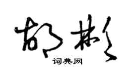 曾庆福胡彬草书个性签名怎么写
