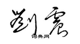 曾庆福刘震草书个性签名怎么写