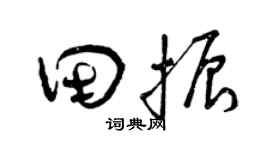 曾庆福田振草书个性签名怎么写