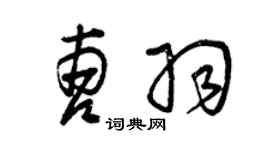 曾庆福曹羽草书个性签名怎么写