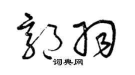 曾庆福郭羽草书个性签名怎么写