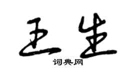 曾庆福王生草书个性签名怎么写