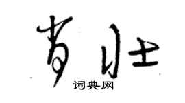 曾庆福肖壮草书个性签名怎么写