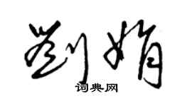 曾庆福刘娟草书个性签名怎么写