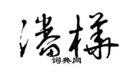 曾庆福潘桦草书个性签名怎么写