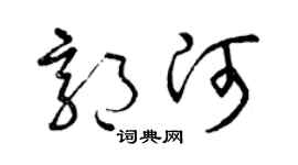 曾庆福郭河草书个性签名怎么写