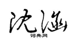 曾庆福沈涵草书个性签名怎么写