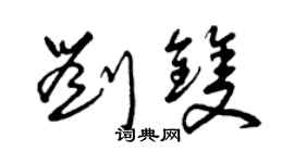 曾庆福刘双草书个性签名怎么写