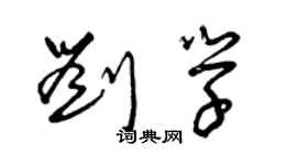 曾庆福刘学草书个性签名怎么写