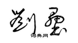 曾庆福刘垒草书个性签名怎么写