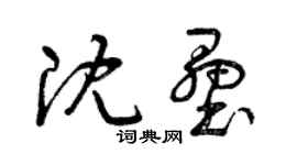 曾庆福沈垒草书个性签名怎么写