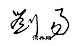 曾庆福刘易草书个性签名怎么写
