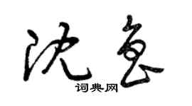 曾庆福沈鲁草书个性签名怎么写