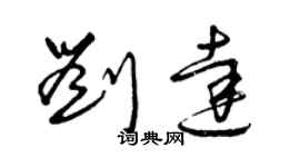 曾庆福刘达草书个性签名怎么写