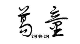 曾庆福葛童草书个性签名怎么写