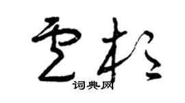 曾庆福卢杉草书个性签名怎么写