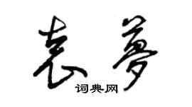 曾庆福袁梦草书个性签名怎么写