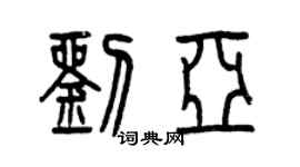 曾庆福刘亚篆书个性签名怎么写