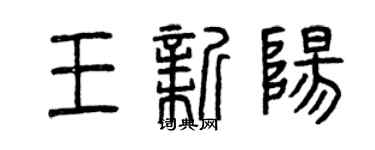 曾庆福王新阳篆书个性签名怎么写