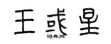 曾庆福王或星篆书个性签名怎么写