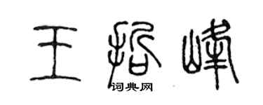 陈声远王哲峰篆书个性签名怎么写