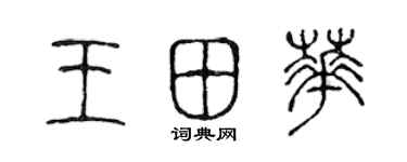 陈声远王田华篆书个性签名怎么写