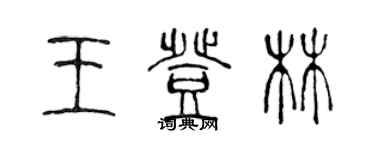 陈声远王登林篆书个性签名怎么写