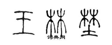 陈声远王林野篆书个性签名怎么写