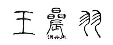 陈声远王晨羽篆书个性签名怎么写