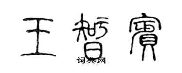 陈声远王智宾篆书个性签名怎么写