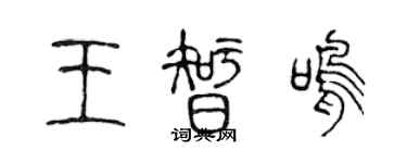 陈声远王智鸣篆书个性签名怎么写