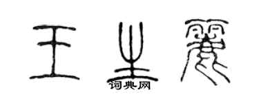 陈声远王生丽篆书个性签名怎么写