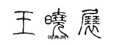 陈声远王晓展篆书个性签名怎么写