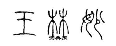 陈声远王林妙篆书个性签名怎么写