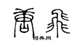 陈声远唐飞篆书个性签名怎么写