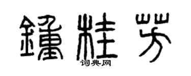 曾庆福钟桂芳篆书个性签名怎么写