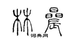 陈声远林晨篆书个性签名怎么写