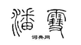 陈声远潘雪篆书个性签名怎么写