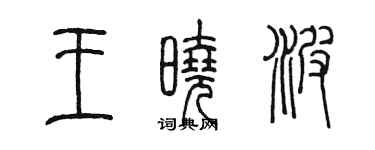 陈墨王晓波篆书个性签名怎么写