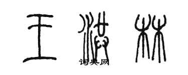 陈墨王洪林篆书个性签名怎么写