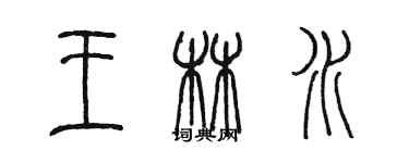 陈墨王林水篆书个性签名怎么写