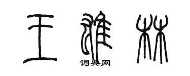 陈墨王雄林篆书个性签名怎么写
