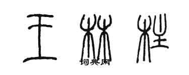 陈墨王林柱篆书个性签名怎么写