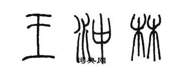 陈墨王冲林篆书个性签名怎么写