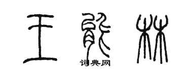 陈墨王能林篆书个性签名怎么写