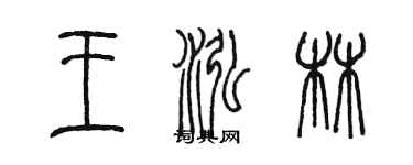 陈墨王泓林篆书个性签名怎么写
