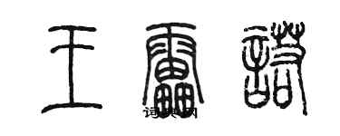 陈墨王雷诺篆书个性签名怎么写