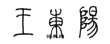 陈墨王东阳篆书个性签名怎么写