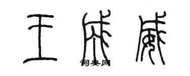 陈墨王成威篆书个性签名怎么写